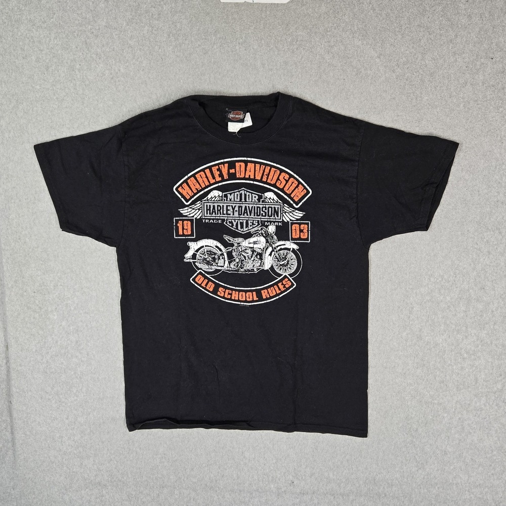 Harley-Davidson Men Shirt LARGE Black Cool Springs Franklin TN Logo